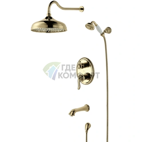 Душевой комплект Lemark Brava LM4722G встраиваемый с термостатом для максимального комфорта фото 1