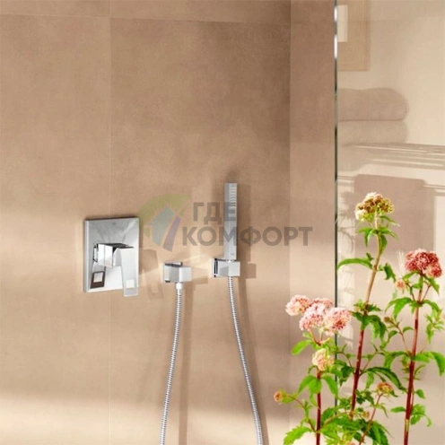 Смеситель для душа Grohe Eurocube 19898000 с термостатом настенного монтажа - фото 2