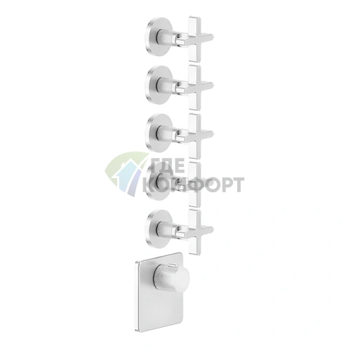 Встраиваемый термостатический смеситель GESSI INCISO на 5 выходов, хром (58350#031) - фото 1