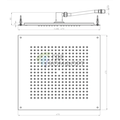 Угловая душевая кабина BOSSINI DREAM-CUBE 470x470 мм, матовый белый (H38459.045) - фото 2