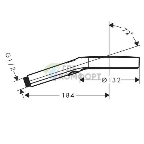 Ручной душ HG Rainfinity 130 мм с 3 режимами струи, хром (26864000) - фото 2