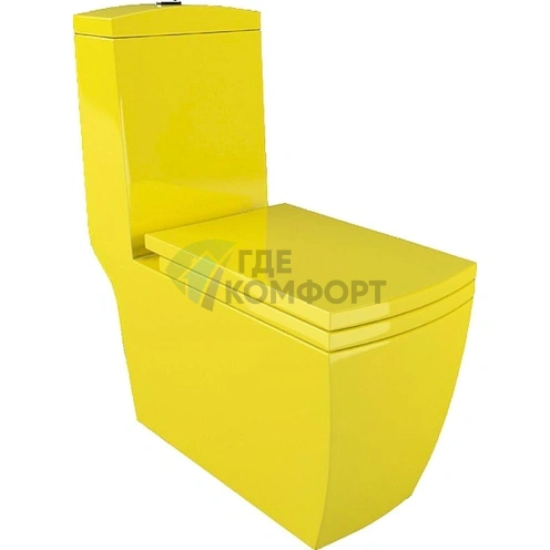 Унитаз-моноблок Arcus 050: стильный желтый дизайн для вашей ванной - фото 1