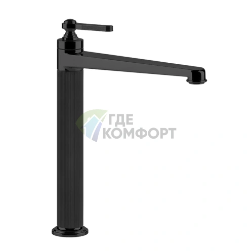 Смеситель GESSI VENTI20 для раковины: высокий однорычажный в матово-черном цвете (65003#299) - фото 1