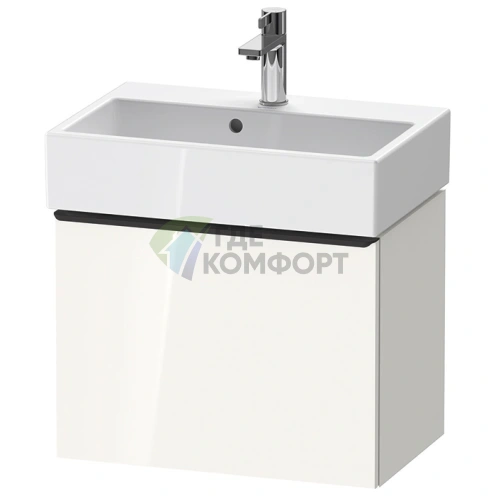 Тумбочка подвесная Duravit D-Neo компактная белая высокоглянцевая 440x584x372 с ящиком (DE422902222) - фото 1