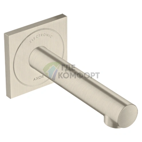 Электронный смеситель для раковины AX Uno настенный — цвет шлифованный никель (45110820) - фото 1