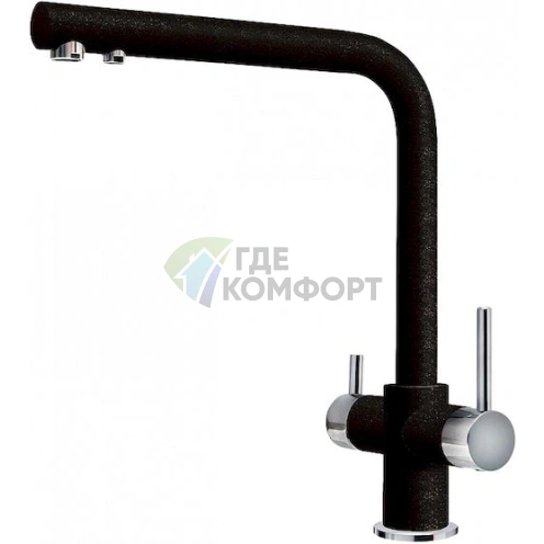 Смеситель для кухни Zorg ZR 348 YF хром-черный - фото 1