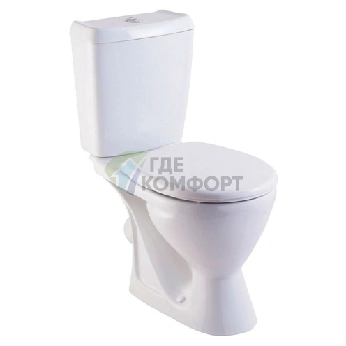 Унитаз-компакт Rosa Ресса с бачком белый - фото 1