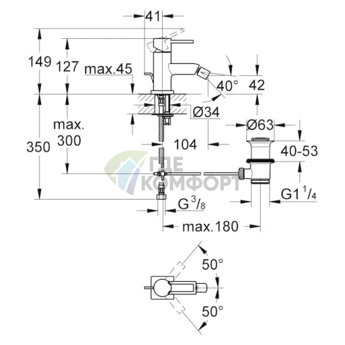 Смеситель для биде Grohe Allure 32147000 - фото 3