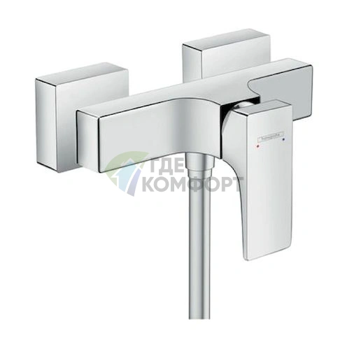 Смеситель Hansgrohe Metropol для ванной: комплект для душа и раковины с донным клапаном Push-Open - фото 2
