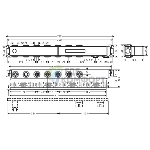 Скрытый монтажный блок для термостата Select на 5 потребителей (18313180) - фото 2