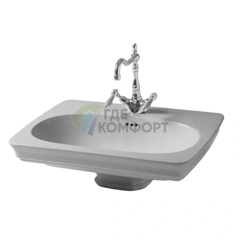 Раковина Artceram Civitas 68x50 см, серый, 1 отверстие (CIL001 34 00) - фото 1