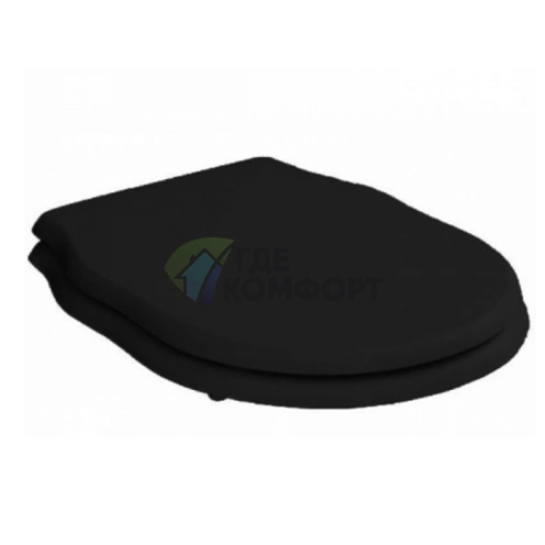 Сиденье для унитаза Artceram HERMITAGE с микролифтом, черный/хром (HEA005 03 71) - фото 1