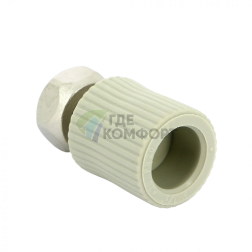 Переходник с накидной гайкой и вварным латунным патрубком PPR 20х1/2 FV-Plast - фото 2