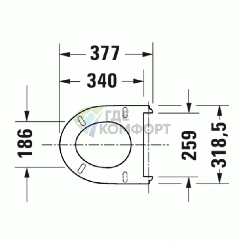 Подвесной унитаз Duravit DuraStyle basic для детей с вертикальным смывом, 4,5 л (2574090000) - фото 2