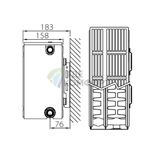 Радиатор стальной панельный Stelrad Compact 33 03 07 с боковым подключением - фото 6