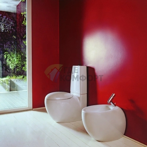 Бачок для моноблока Laufen Alessi One с механизмом слива и покрытием LLC, белый (8.2697.1.400.880.1) - фото 1