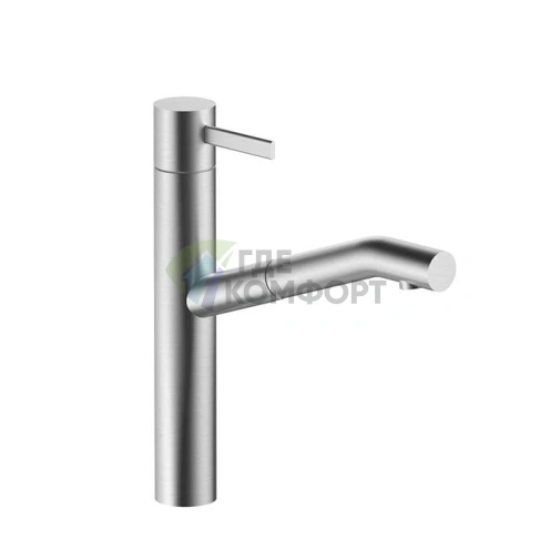 Смеситель для раковины Fantini AF/21 с высоким изливом, матовая натуральная сталь (27 93 A753F) - фото 1