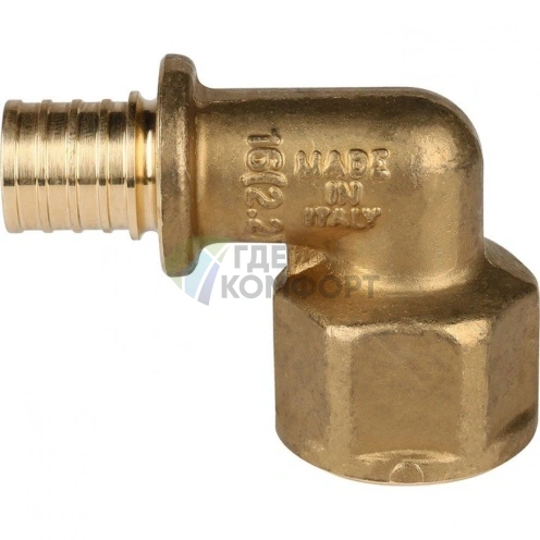 Stout Угольник-переходник с внутренней резьбой 16xG 1/2 для труб из сшитого полиэтилена аксиальный - фото 6