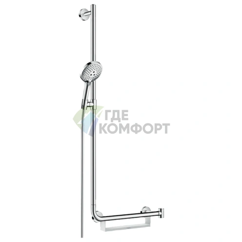 Душевой набор HG Raindance Select S с полочкой (левый, хром) (26324000) - фото 1