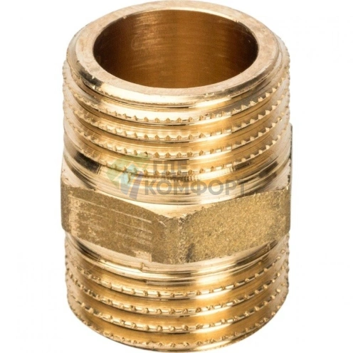Ниппель STOUT НН 1/2 наружная резьба латунный - фото 2