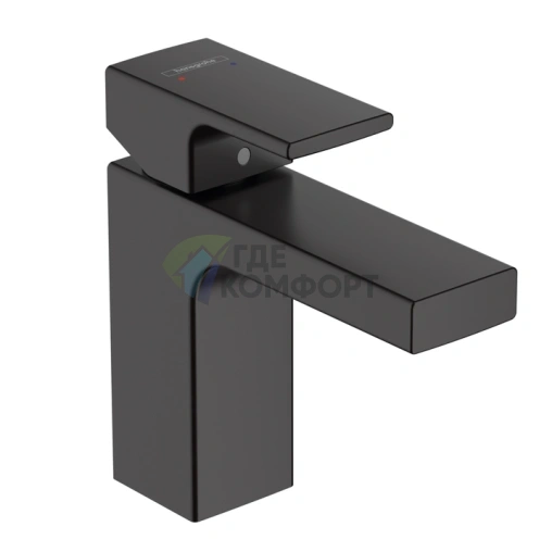 Смеситель для раковины Hansgrohe Vernis Shape 100, матовый черный (71569670) - фото 1