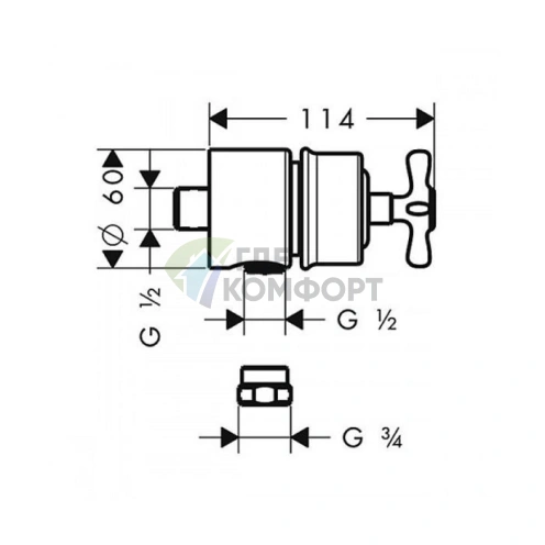 Шланговое подсоединение AX Montreux Fixfit Stop в полированном золоте (16882990) - фото 2