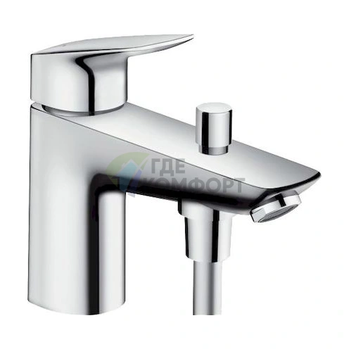 Смеситель Hansgrohe Logis 71312000 для установки на борт ванны - фото 1