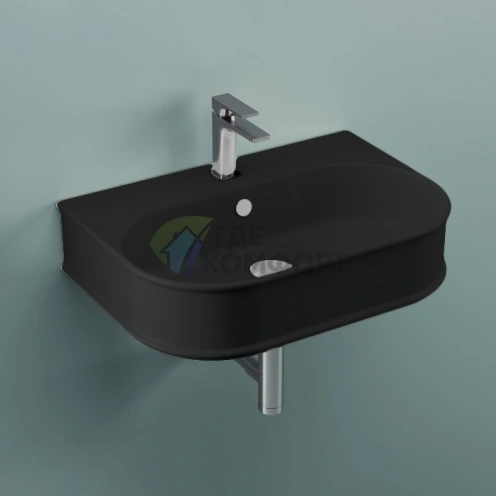 Раковина накладная Artceram Atelier 65x45 см, черный матовый (ATL003 17 00 *1) - фото 1