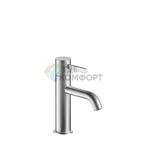 Смеситель для раковины Fantini AF/21: матовая натуральная сталь, излив 126 мм (27 93 A704WF) - фото 1