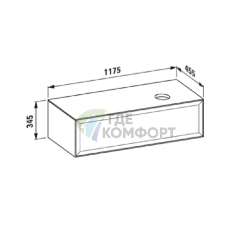 База под раковину Laufen New Classic с ящиком, белая глянцевая, 1180x450x350 мм (4.0608.2.085.631.1) - фото 2