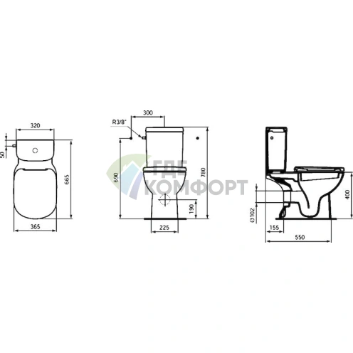 Унитаз-компакт Ideal Standard Tempo - фото 8