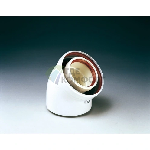 Колено дымохода 45 гр-80 мм Ferroli - фото 1