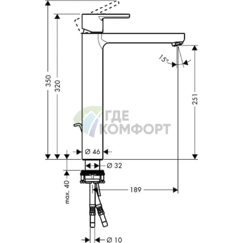 Смеситель Hansgrohe Metris S для раковины: стиль и функциональность - фото 3
