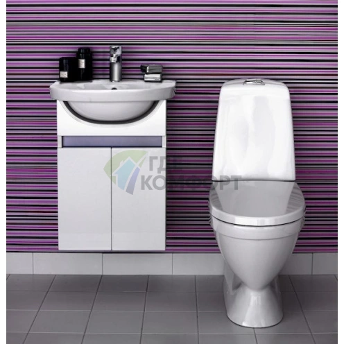 Унитаз-компакт Gustavsberg Nautic 5510 с жесткой крышкой - фото 4