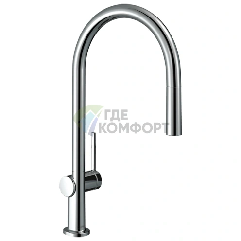 Кухонный смеситель Hansgrohe Talis M54 с выдвижным изливом (72802000) - фото 1
