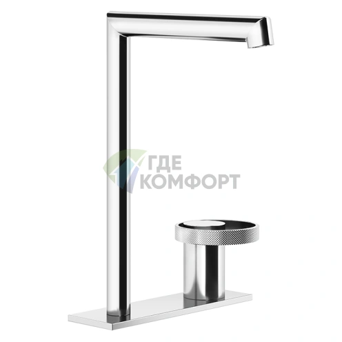 Смеситель для раковины Gessi Anello высокий с длинным изливом, без донного клапана, хром (63316#031) - фото 1