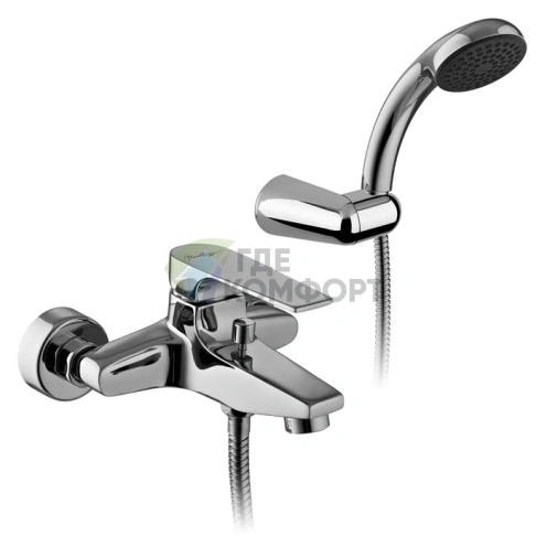 Смеситель для ванны с душем Nicolazzi Jungfrau настенный, хром (3101CR64) - фото 1