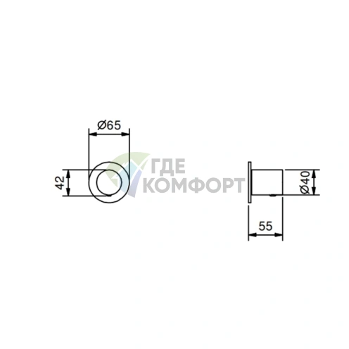 Запорный шаровой вентиль Fantini NOSTROMO, стильный черный матовый (87 13 G591B) - фото 2