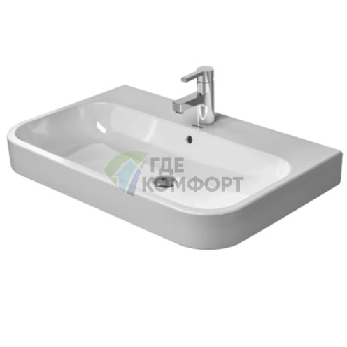 Раковина Duravit Happy D2 для мебели, белая, 650x505 мм, с отверстиями под смеситель (2318650030) - фото 1