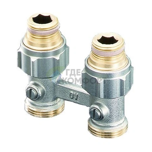 Узел нижнего подключения Oventrop Multiflex F ZB 1/2 AGx3/4 AG 1015883 прямой - фото 1