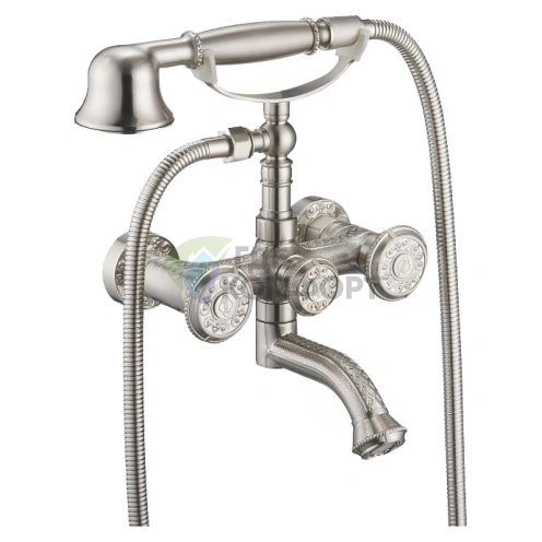 Смеситель Zorg Antic A 4000W-SL для ванны с душем в цвете Silver Line - фото 1
