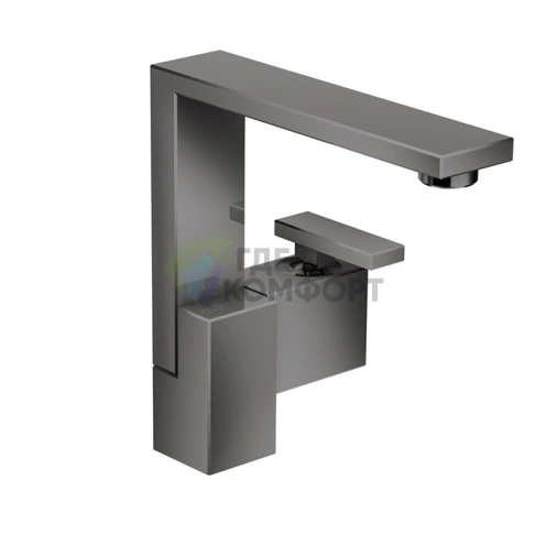 Смеситель для раковины AX Edge 190 полированный черный с донным клапаном push-open (46020330) - фото 1