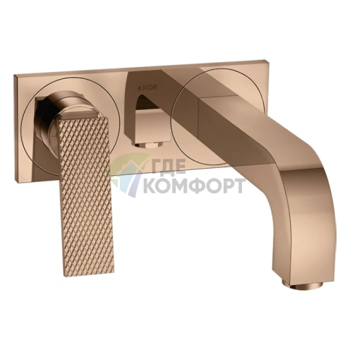 Смеситель для раковины AX Citterio настенный, цвет полированное красное золото (39171300) - фото 1