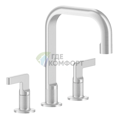 GESSI INCISO Смеситель для раковины на 3 отверстия, излив 160 мм, хром (58014#031) - фото 1