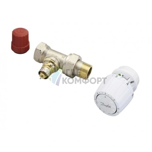 Клапан радиаторного терморегулятора прямой никелированный RTR-N 20 Danfoss 013G7016 (Данфосс) - фото 2