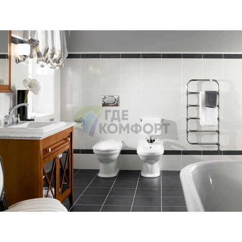 Унитаз приставной Villeroy & Boch Hommage 6663R210R2 (белый star white) - фото 2