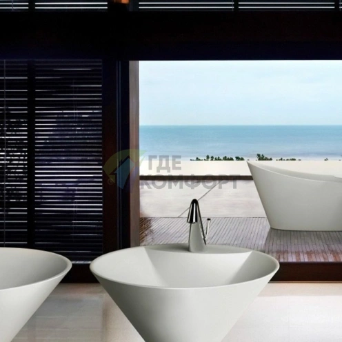 Смеситель для раковины Gessi Cono без донного клапана, с подключением, хром (45001#031) - фото 1