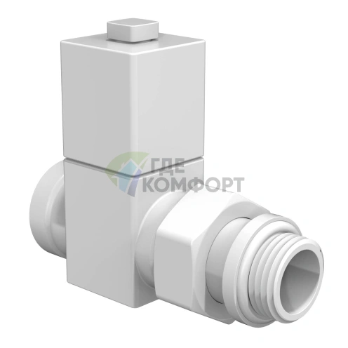 Набор дизайн-вентилей Royal Thermo CUBE 1/2 белый, RTE 56.0005, НС-1422574 - фото 6