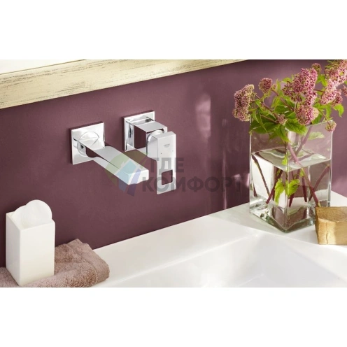 Смеситель Grohe Eurocube 19895000 для раковины с кубическим дизайном и технологией SilkMove - фото 4