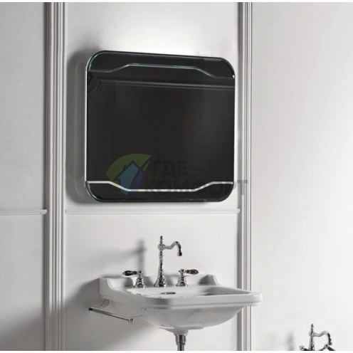 Керамическая раковина Kerasan Waldorf 60×55 см белая с 3 отверстиями под смеситель и хромированными заглушками (4140K1bi/cr*3) - фото 6